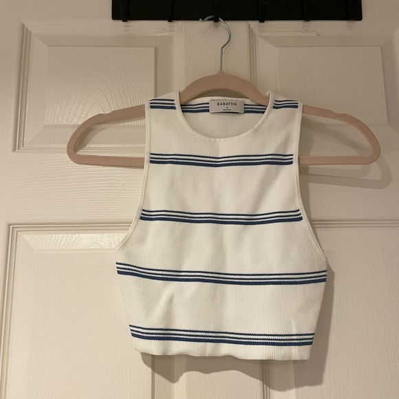 ARITZIA - Babaton Ribbed Striped Crop Top - Picture 1 of 3